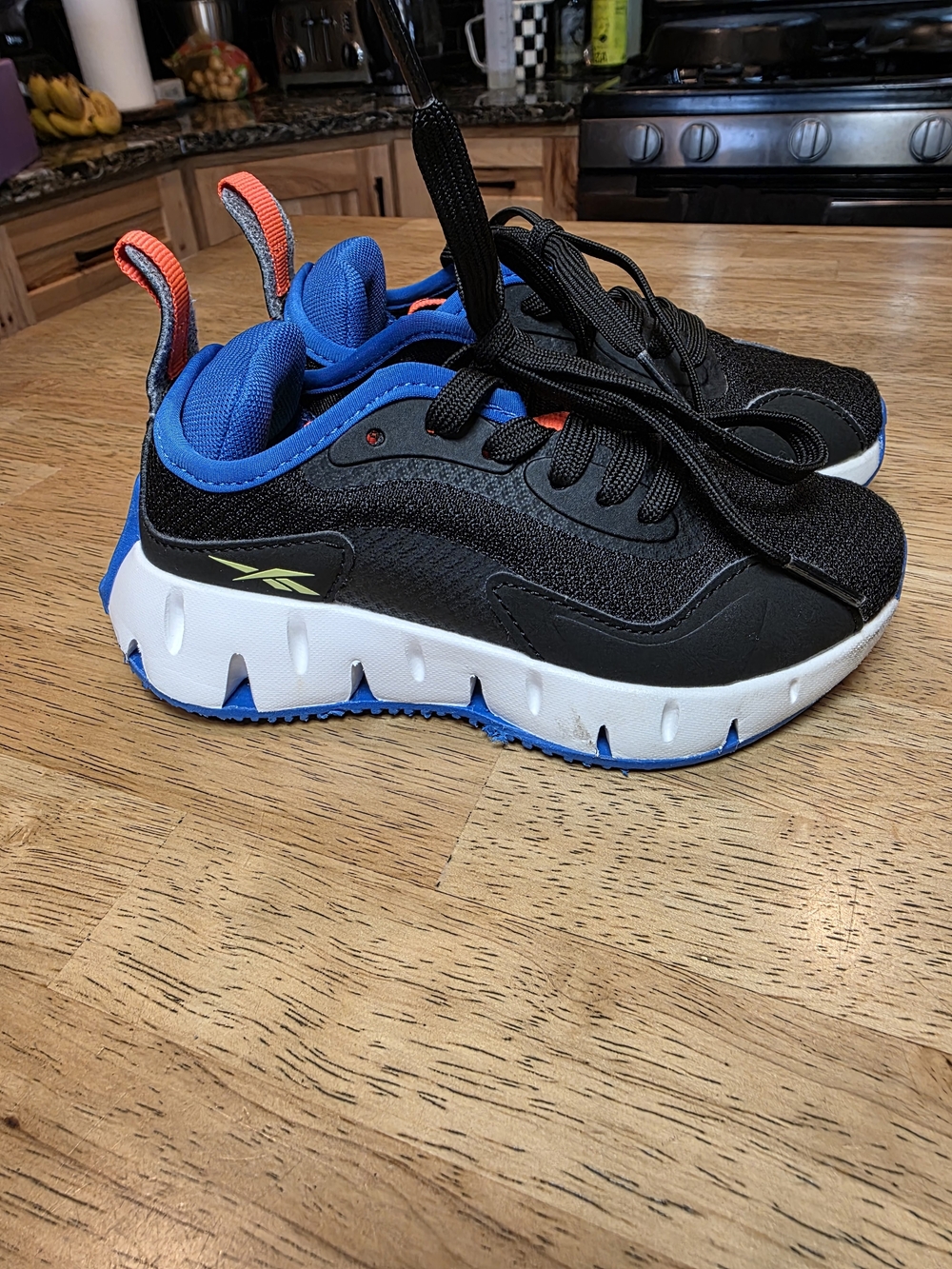 Reebok Kids Black, Blue & Orange Athletic Sneakers